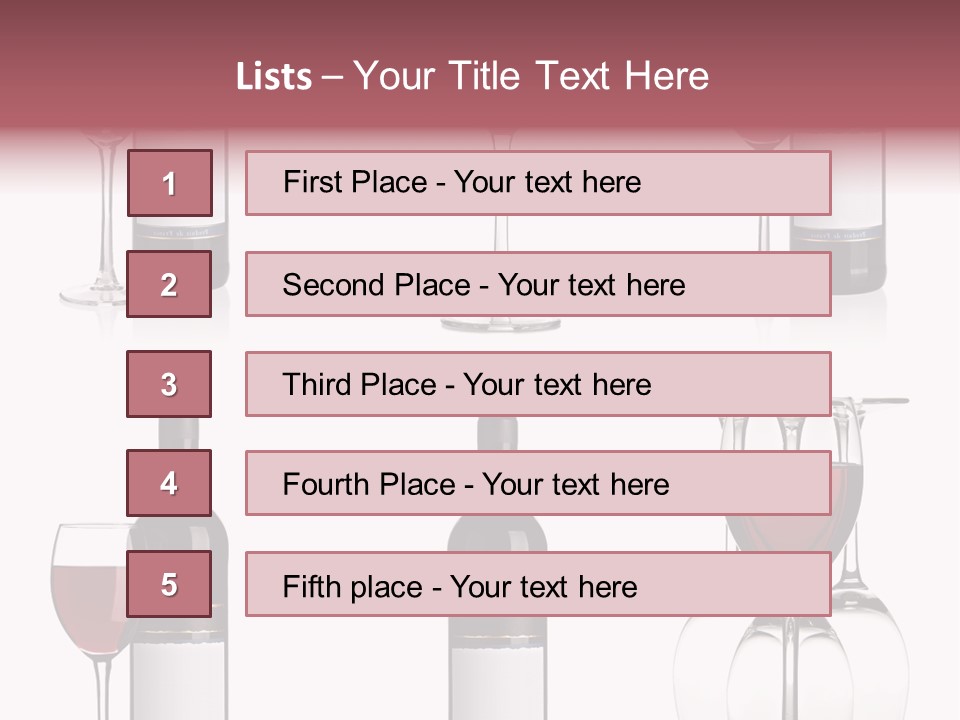 Wine Red Wine Leaves PowerPoint Template