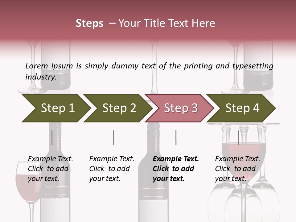 Wine Red Wine Leaves PowerPoint Template