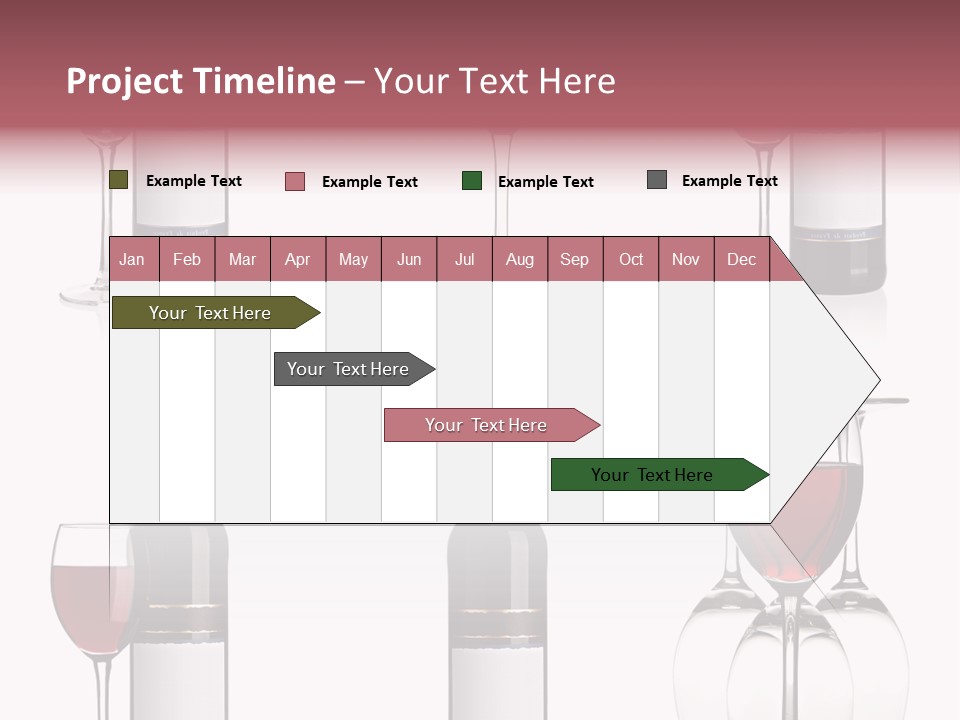 Wine Red Wine Leaves PowerPoint Template