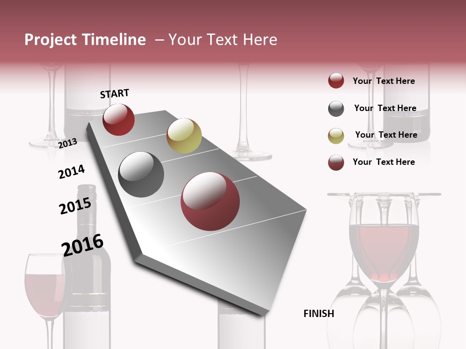 Wine Red Wine Leaves PowerPoint Template