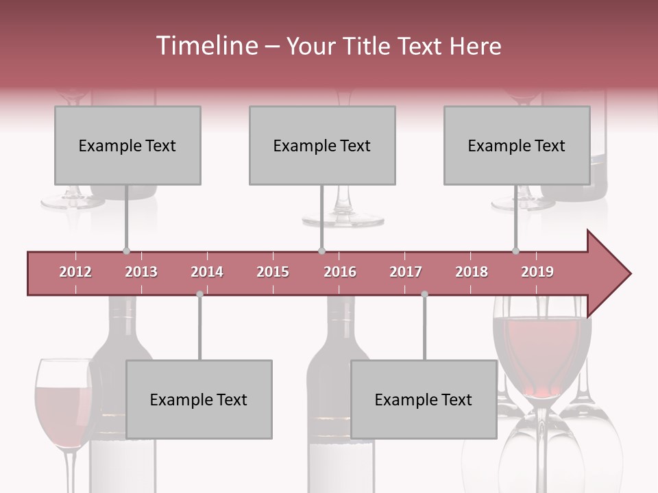 Wine Red Wine Leaves PowerPoint Template