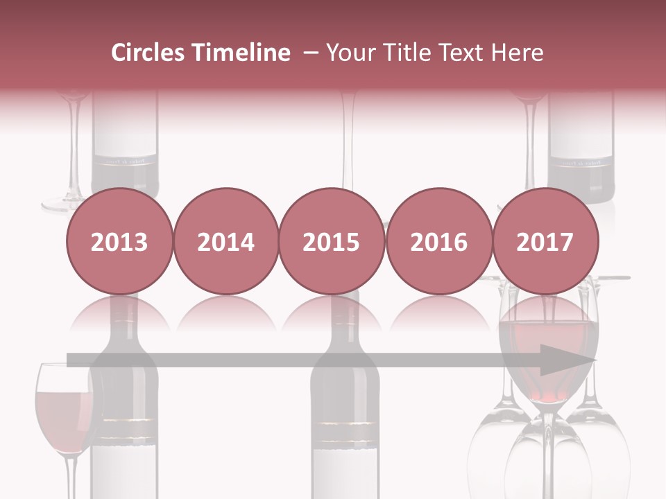 Wine Red Wine Leaves PowerPoint Template