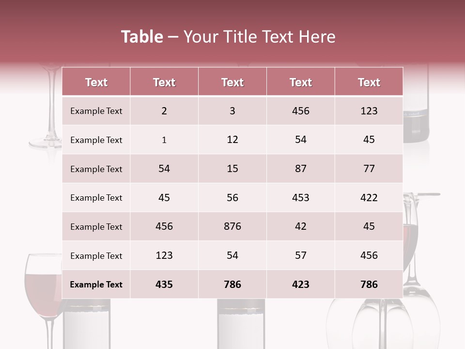 Wine Red Wine Leaves PowerPoint Template