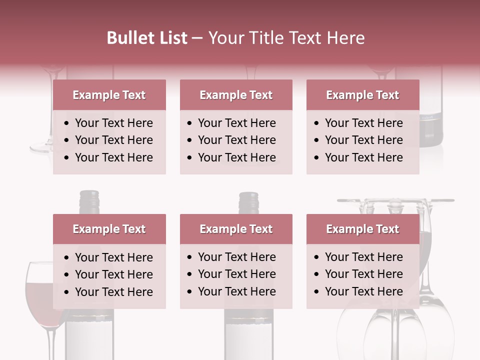 Wine Red Wine Leaves PowerPoint Template