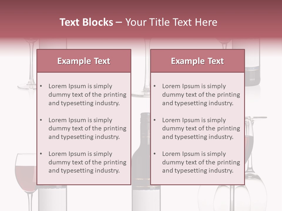 Wine Red Wine Leaves PowerPoint Template