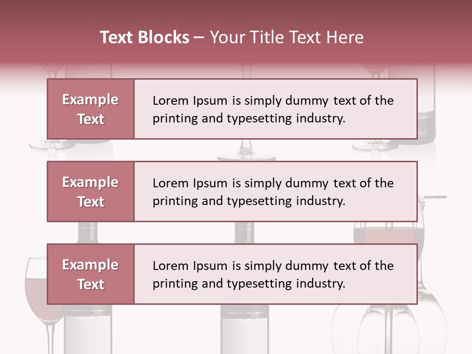 Wine Red Wine Leaves PowerPoint Template