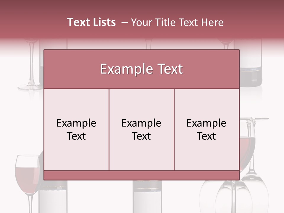 Wine Red Wine Leaves PowerPoint Template