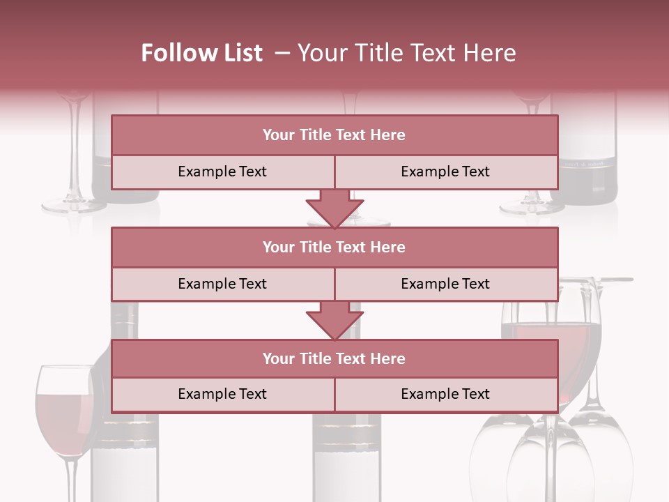 Wine Red Wine Leaves PowerPoint Template