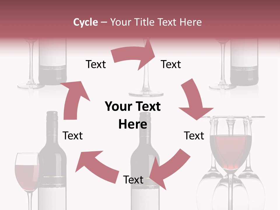 Wine Red Wine Leaves PowerPoint Template