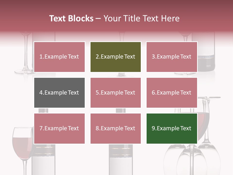 Wine Red Wine Leaves PowerPoint Template