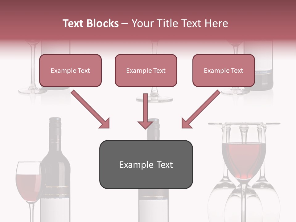 Wine Red Wine Leaves PowerPoint Template