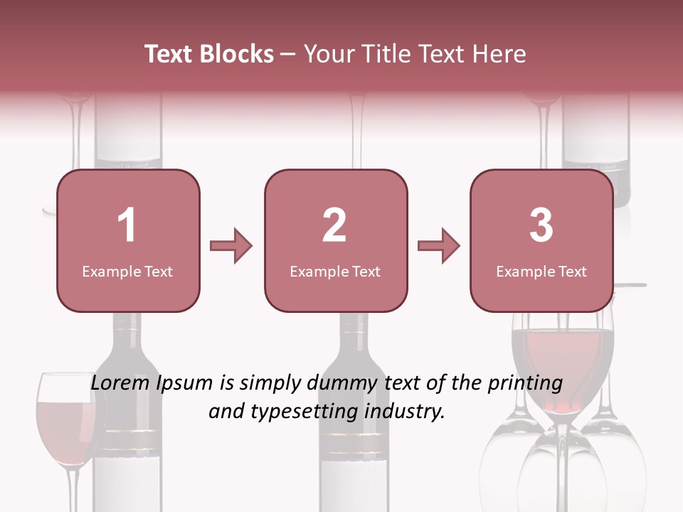 Wine Red Wine Leaves PowerPoint Template