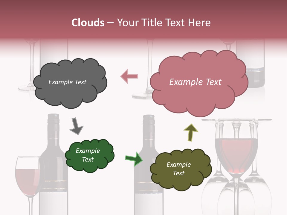 Wine Red Wine Leaves PowerPoint Template