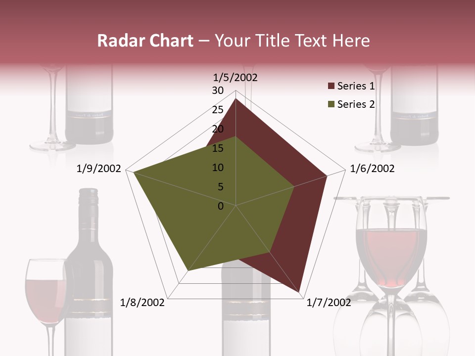 Wine Red Wine Leaves PowerPoint Template