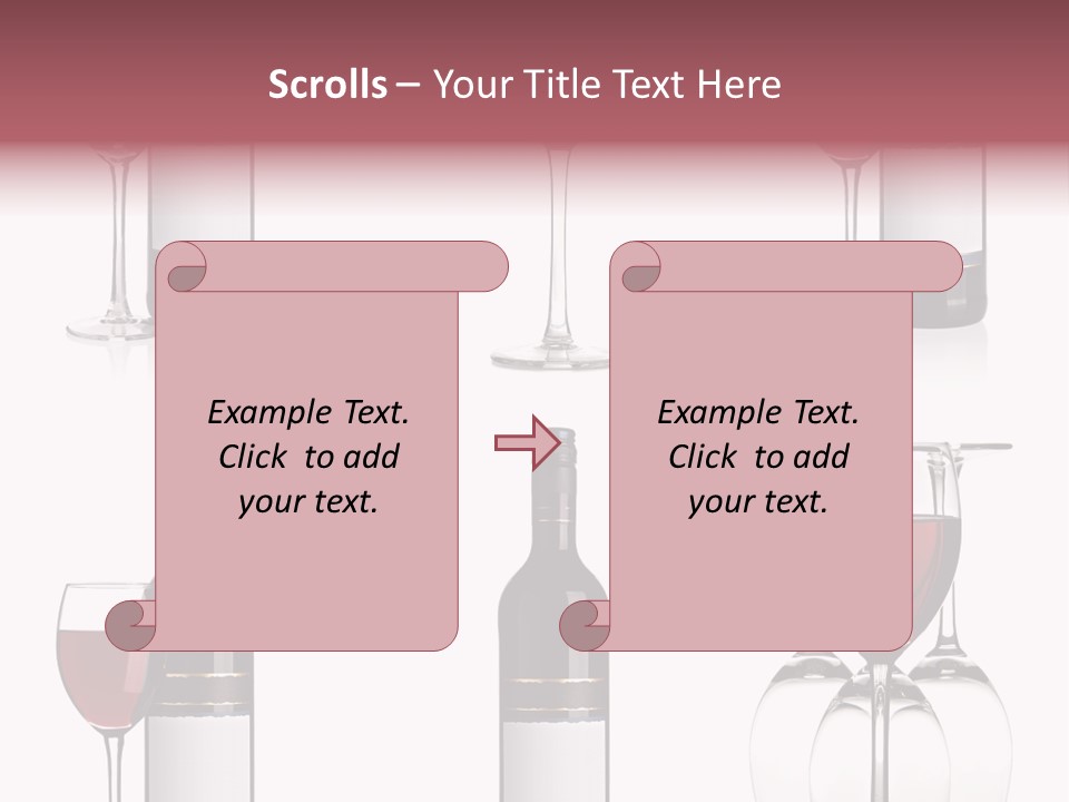 Wine Red Wine Leaves PowerPoint Template