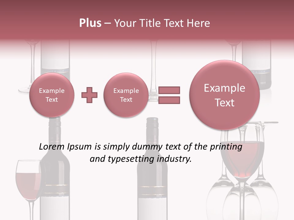 Wine Red Wine Leaves PowerPoint Template