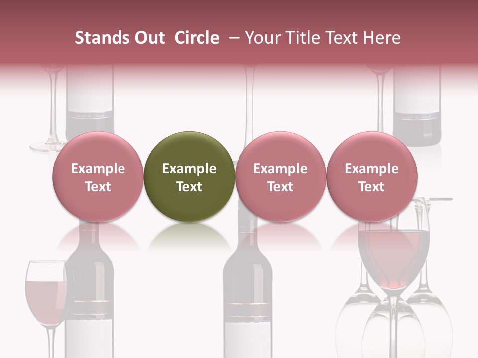 Wine Red Wine Leaves PowerPoint Template