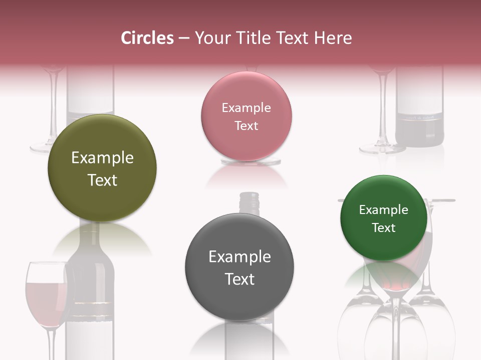 Wine Red Wine Leaves PowerPoint Template