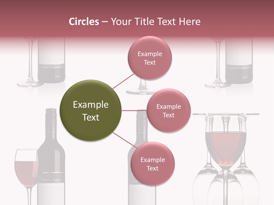 Wine Red Wine Leaves PowerPoint Template