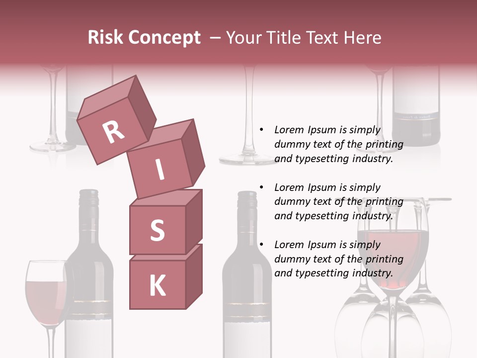 Wine Red Wine Leaves PowerPoint Template