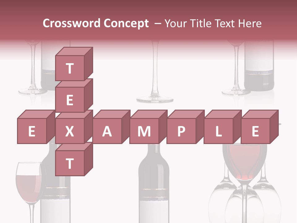 Wine Red Wine Leaves PowerPoint Template