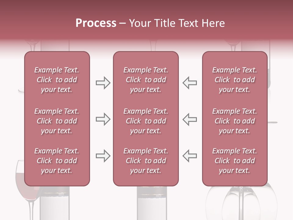 Wine Red Wine Leaves PowerPoint Template