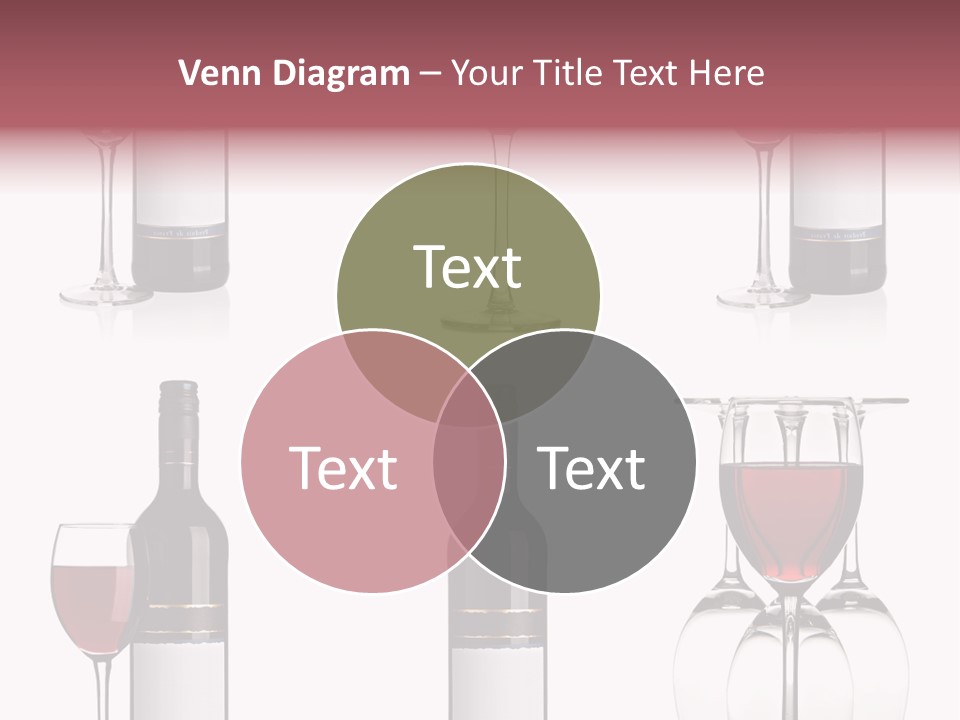 Wine Red Wine Leaves PowerPoint Template
