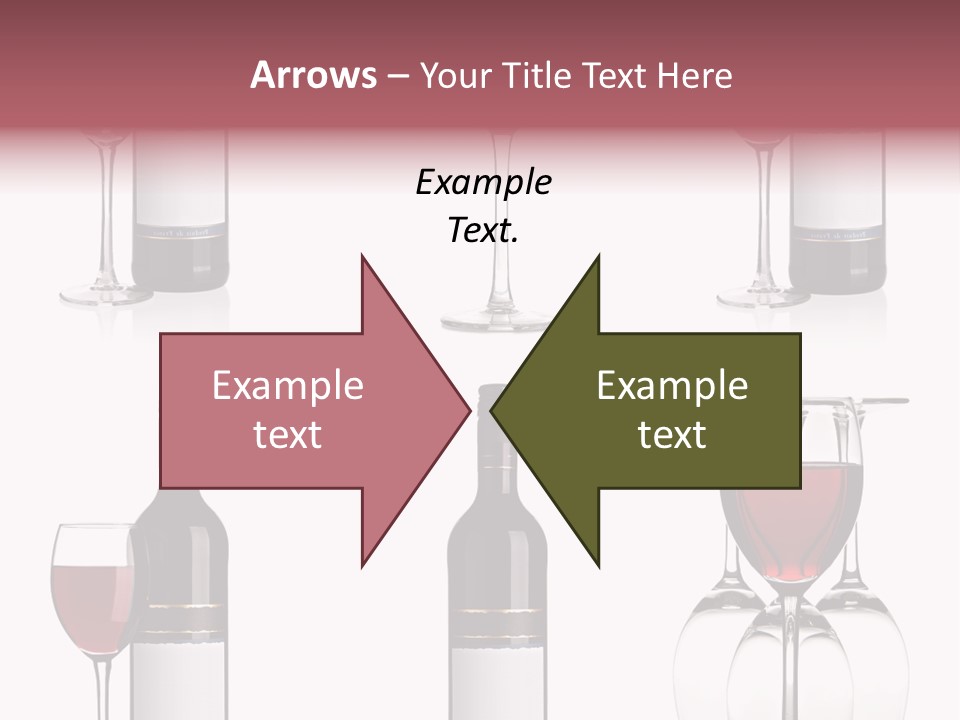 Wine Red Wine Leaves PowerPoint Template