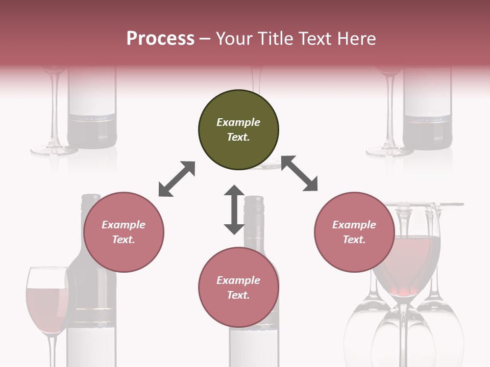 Wine Red Wine Leaves PowerPoint Template