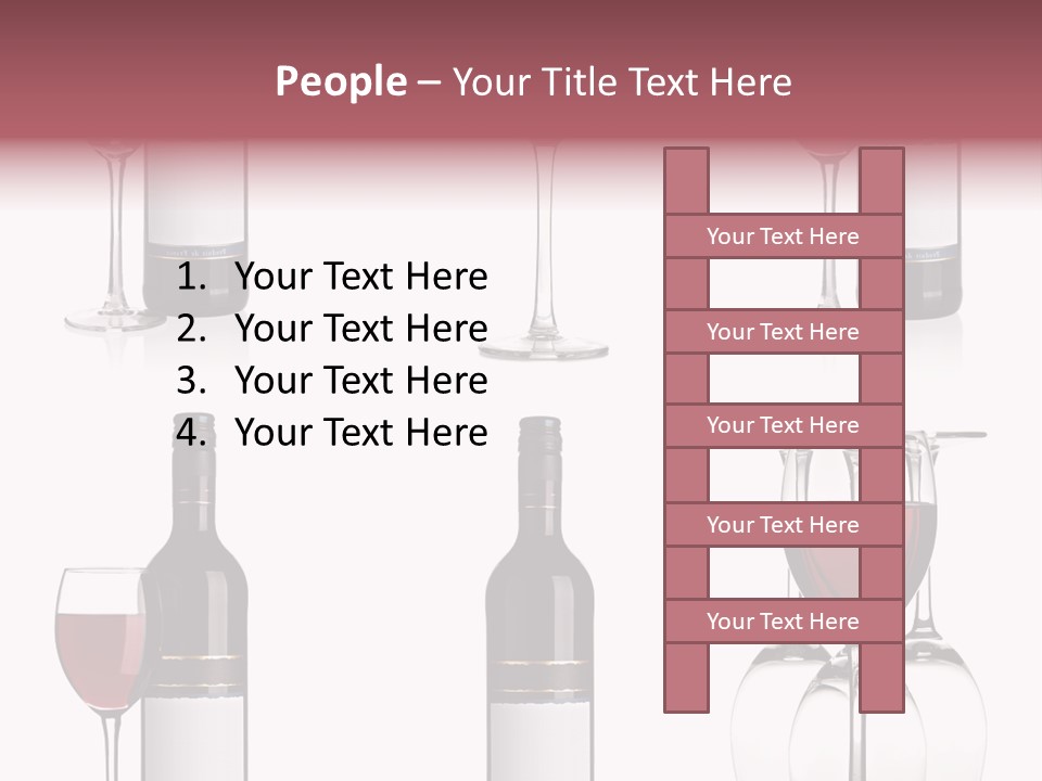 Wine Red Wine Leaves PowerPoint Template