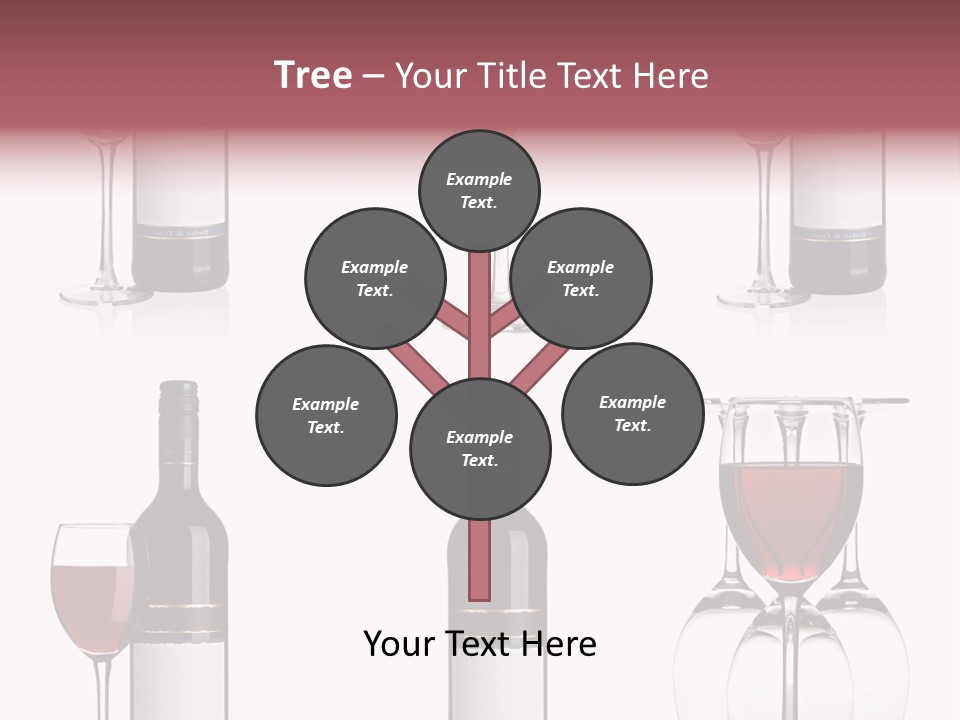 Wine Red Wine Leaves PowerPoint Template