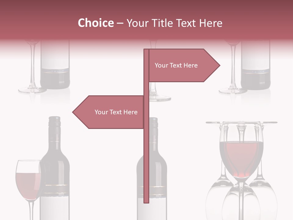 Wine Red Wine Leaves PowerPoint Template