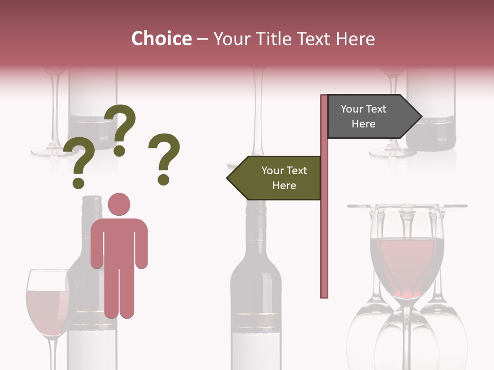 Wine Red Wine Leaves PowerPoint Template