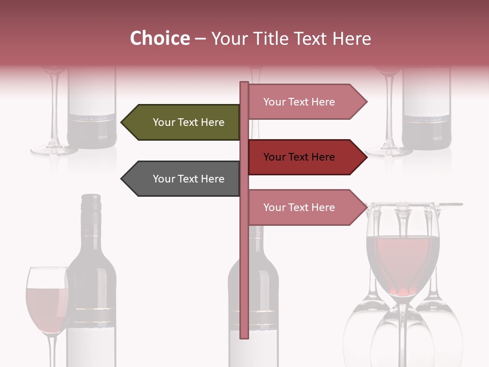 Wine Red Wine Leaves PowerPoint Template