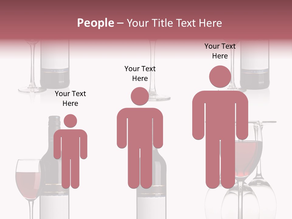 Wine Red Wine Leaves PowerPoint Template