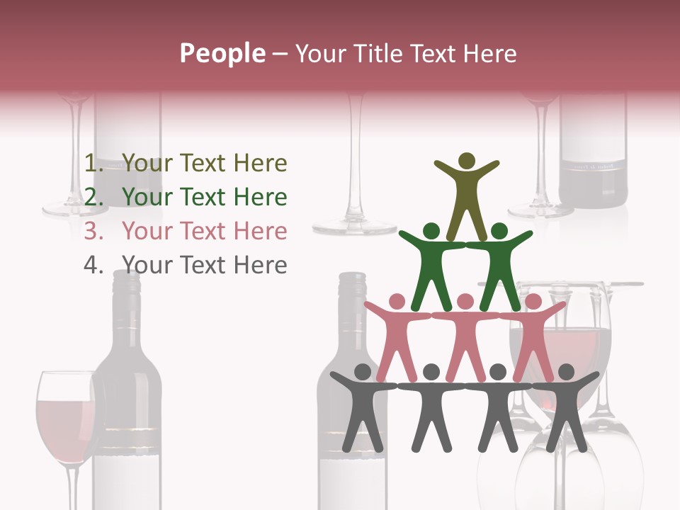 Wine Red Wine Leaves PowerPoint Template