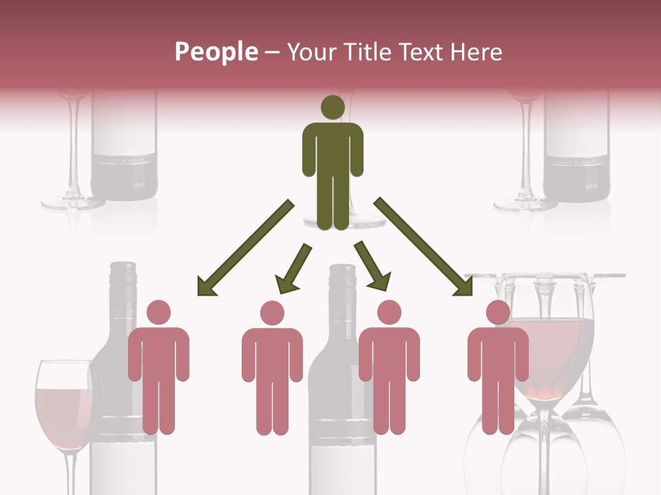 Wine Red Wine Leaves PowerPoint Template