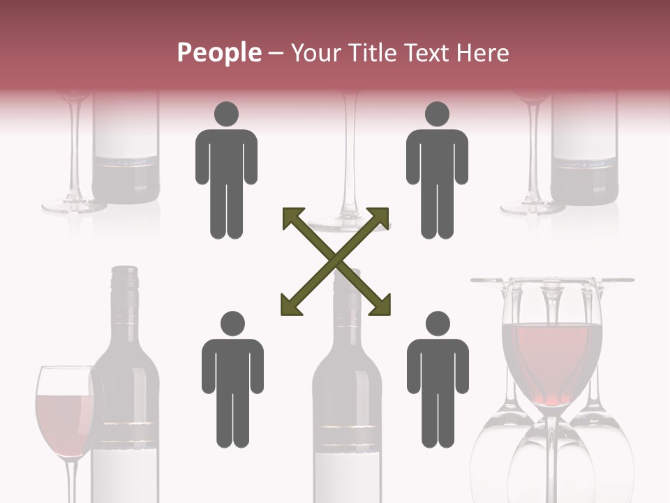 Wine Red Wine Leaves PowerPoint Template