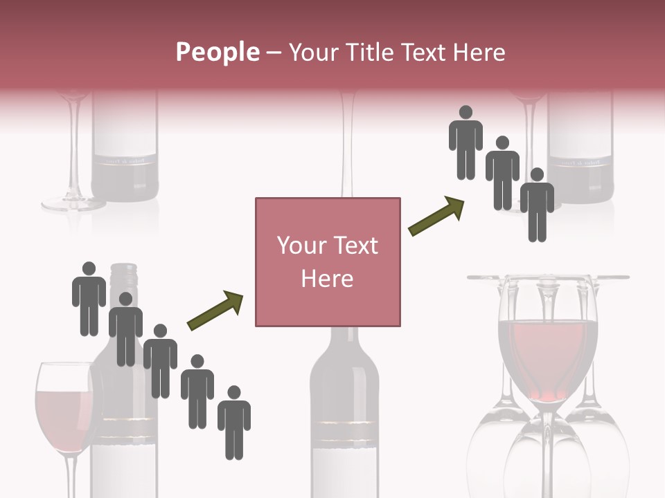 Wine Red Wine Leaves PowerPoint Template