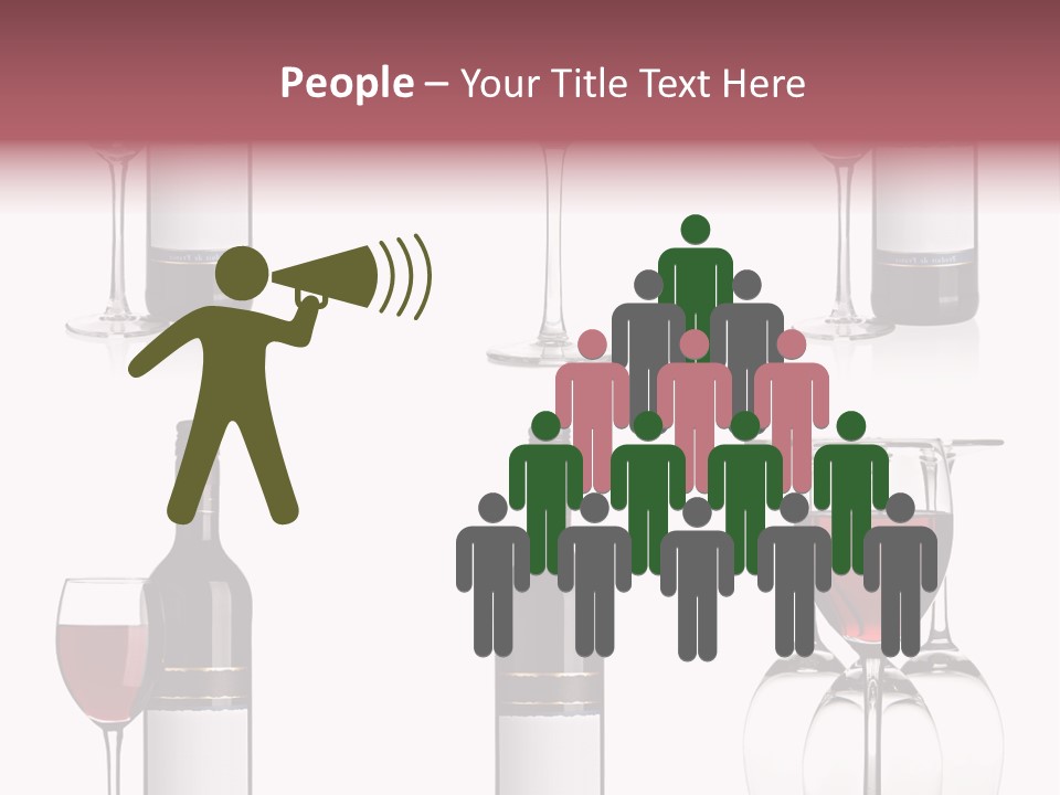 Wine Red Wine Leaves PowerPoint Template