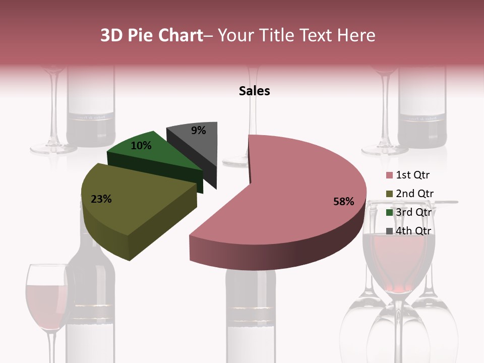 Wine Red Wine Leaves PowerPoint Template