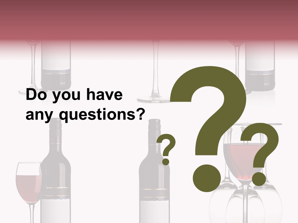 Wine Red Wine Leaves PowerPoint Template