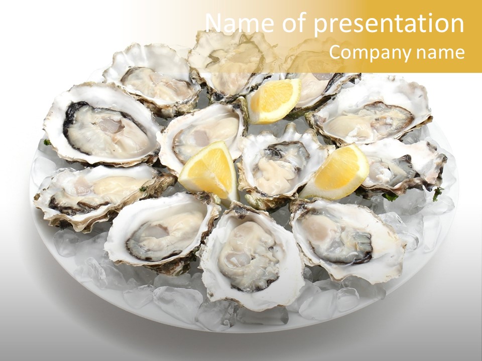 Gourmet Traditional Shellfish PowerPoint Template