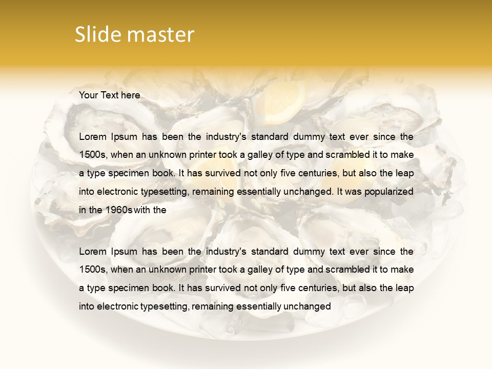 Gourmet Traditional Shellfish PowerPoint Template