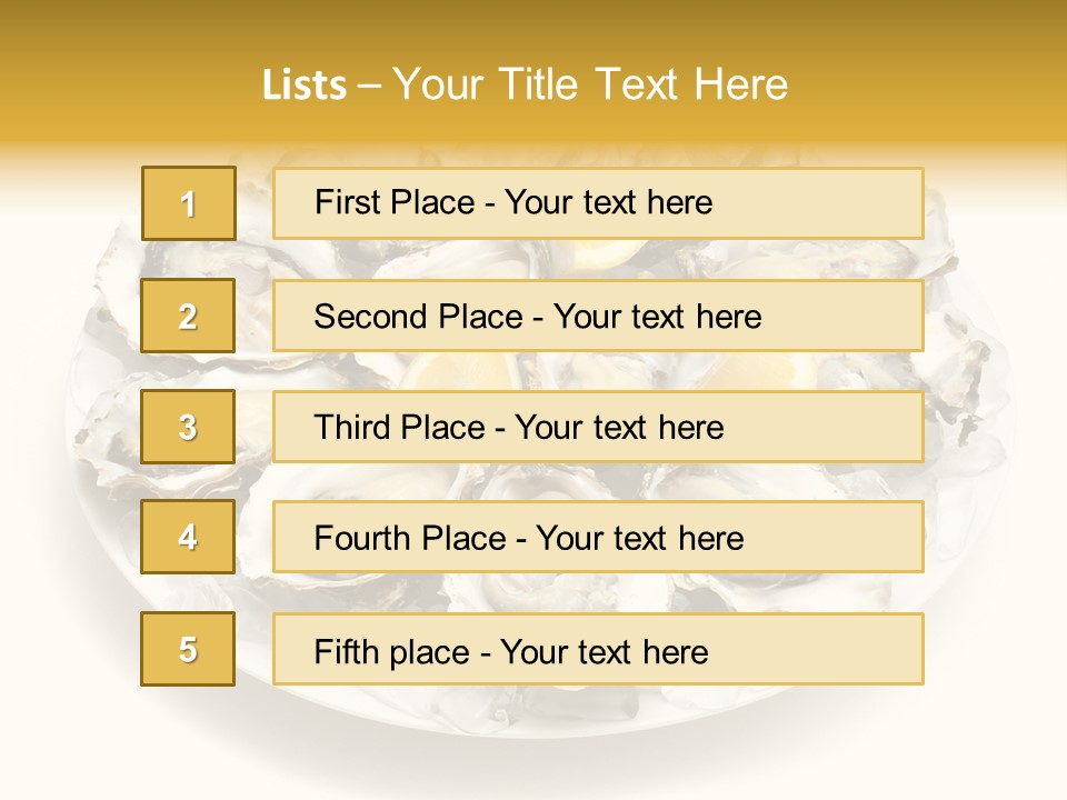 Gourmet Traditional Shellfish PowerPoint Template