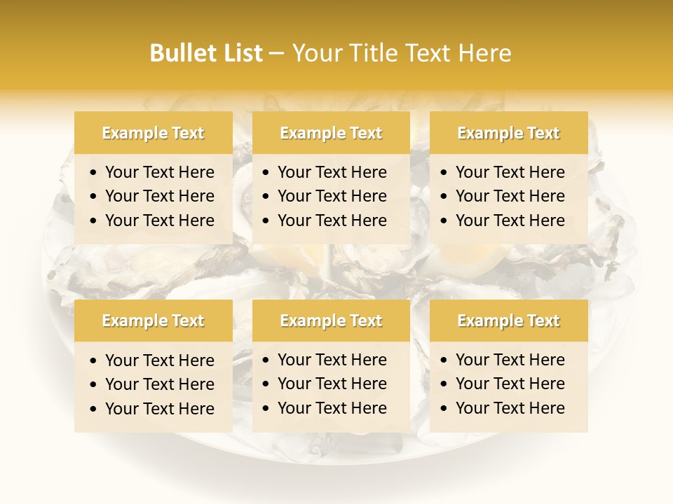 Gourmet Traditional Shellfish PowerPoint Template