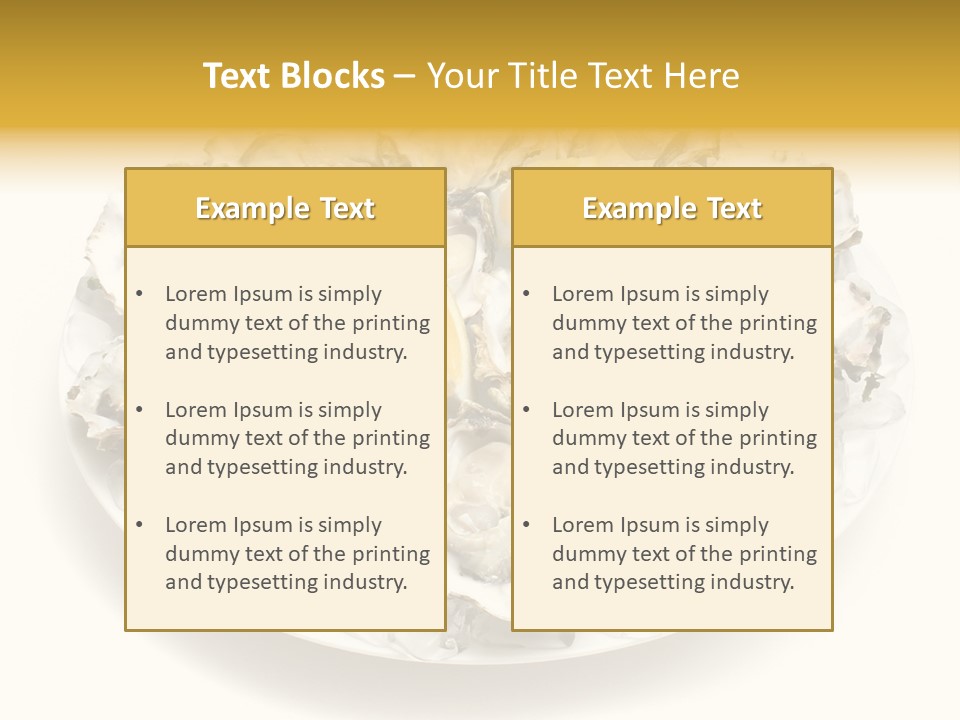 Gourmet Traditional Shellfish PowerPoint Template