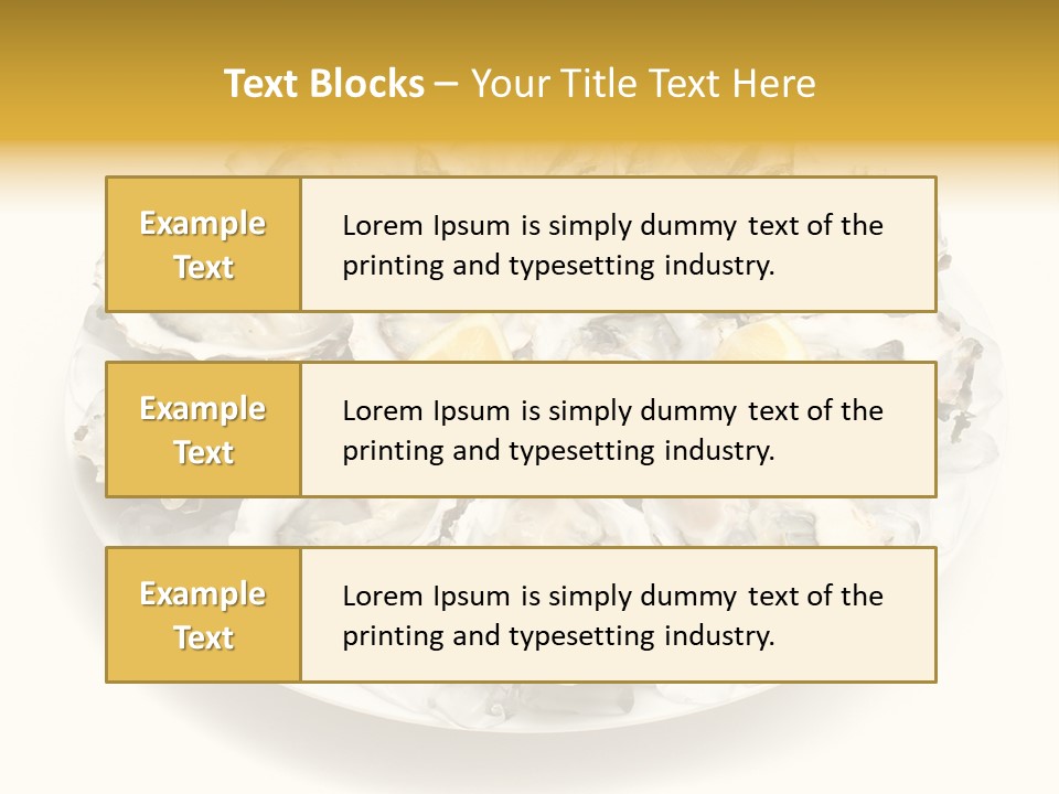 Gourmet Traditional Shellfish PowerPoint Template