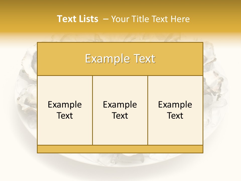 Gourmet Traditional Shellfish PowerPoint Template