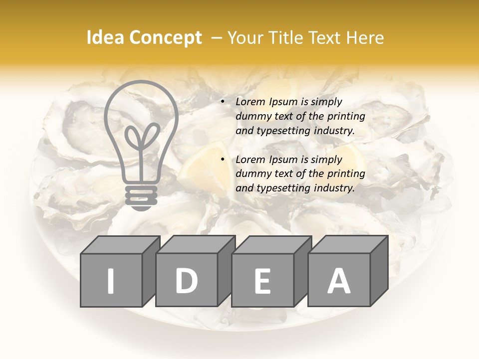 Gourmet Traditional Shellfish PowerPoint Template